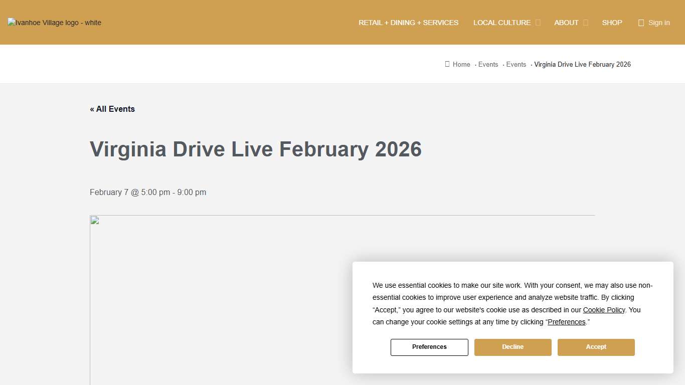 Virginia Drive Live February 2026 - Ivanhoe Village - an Orlando, Florida, Main Street District