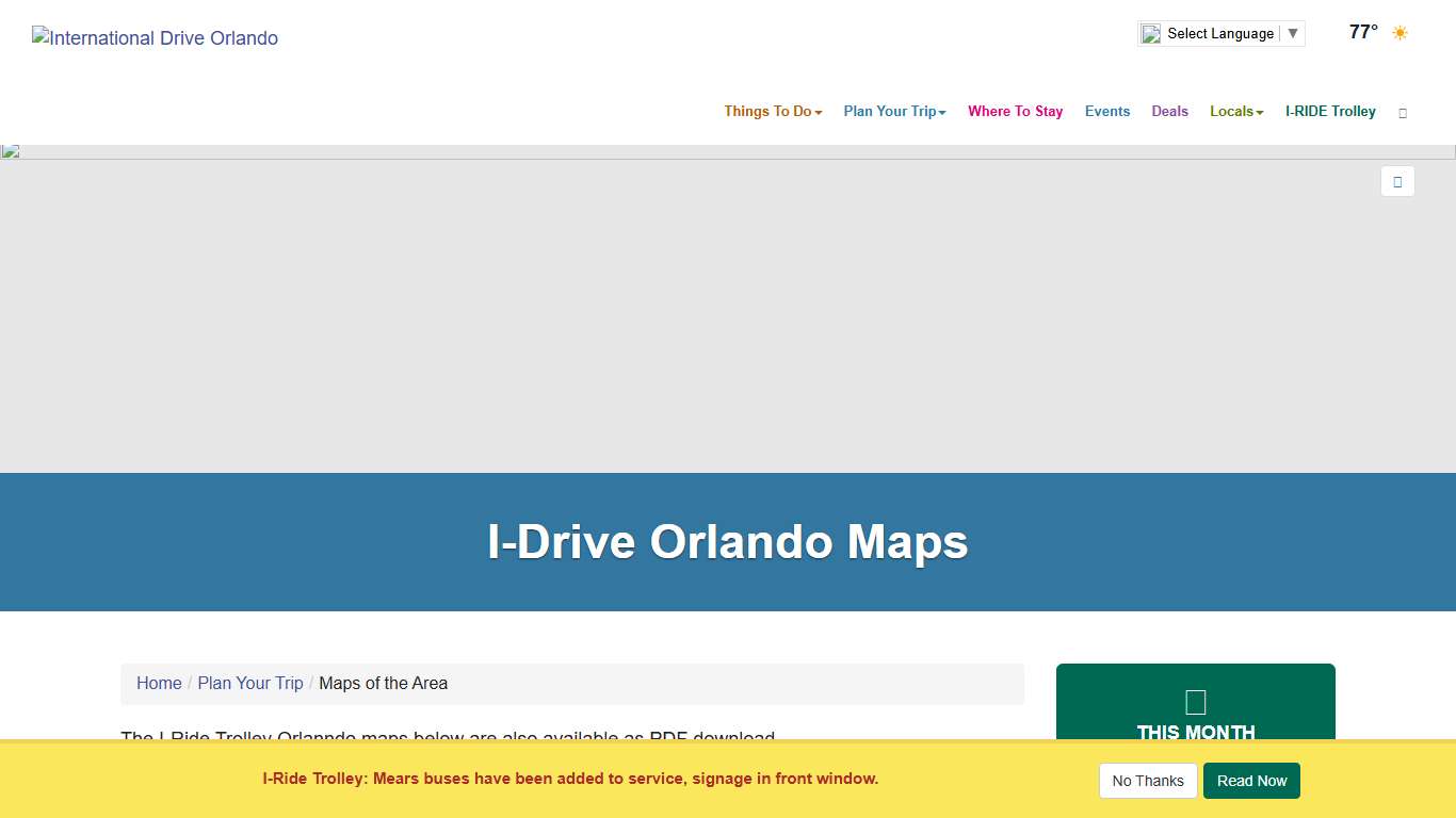Orlando Maps - Maps of I-Drive - International Drive Resort Area