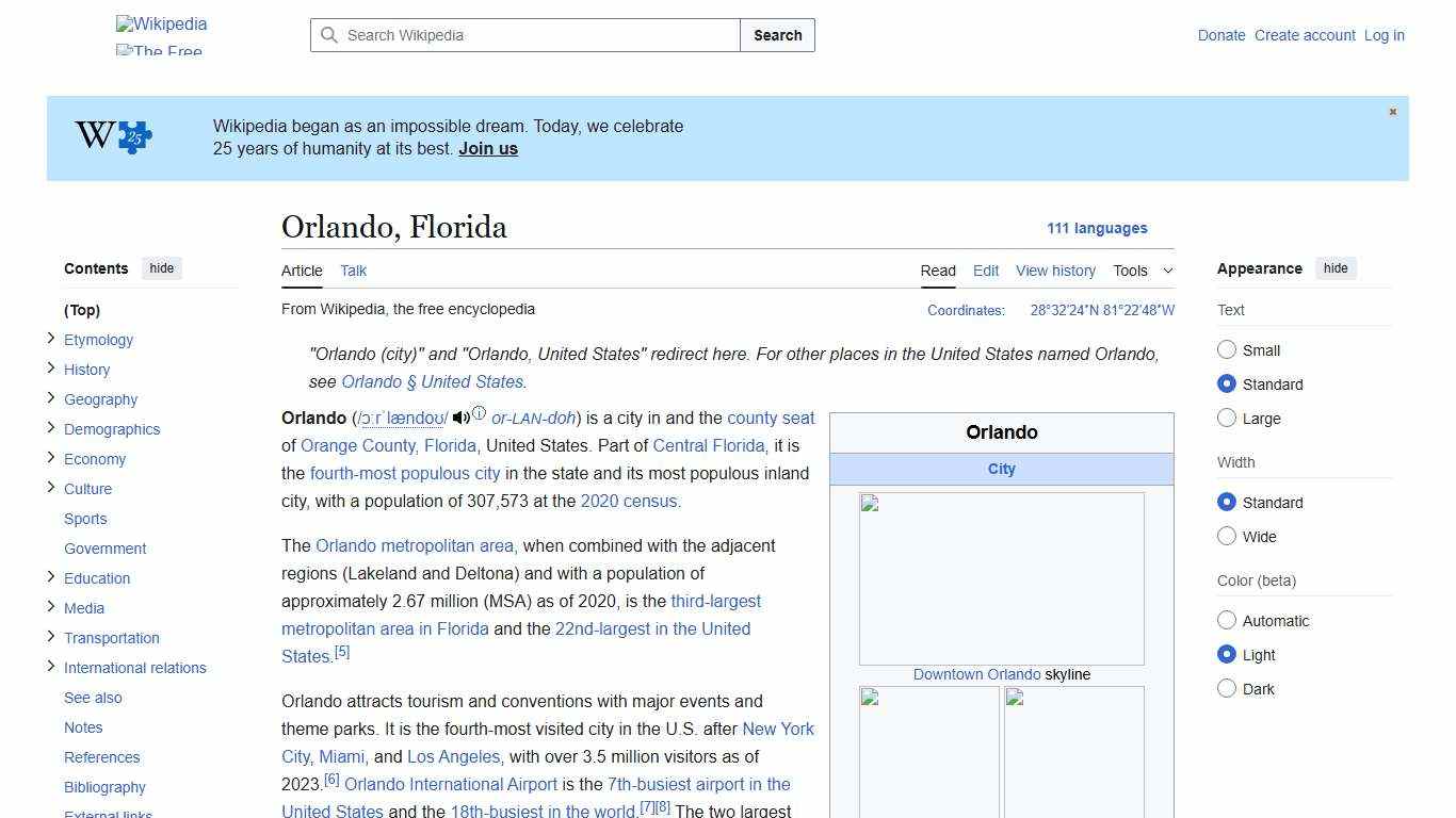 Orlando, Florida - Wikipedia